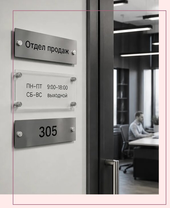 Офисные таблички на дверь в Елабуге по цене от 4963 р. | Аванза-Лбг